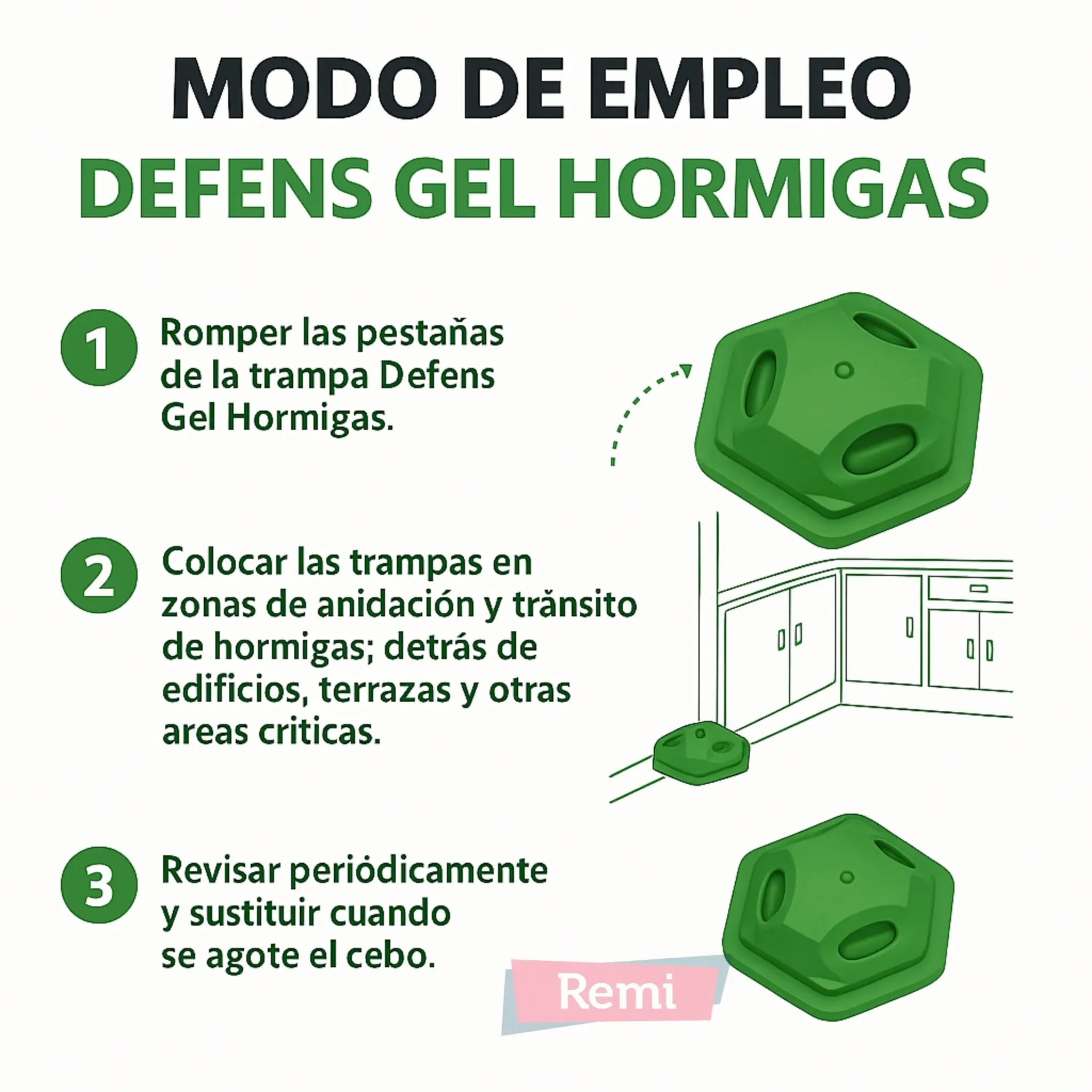 Cebo insecticida en gel para interior y exterior 20 unidades - Defens Gel Trampas Hormigas - Image 6