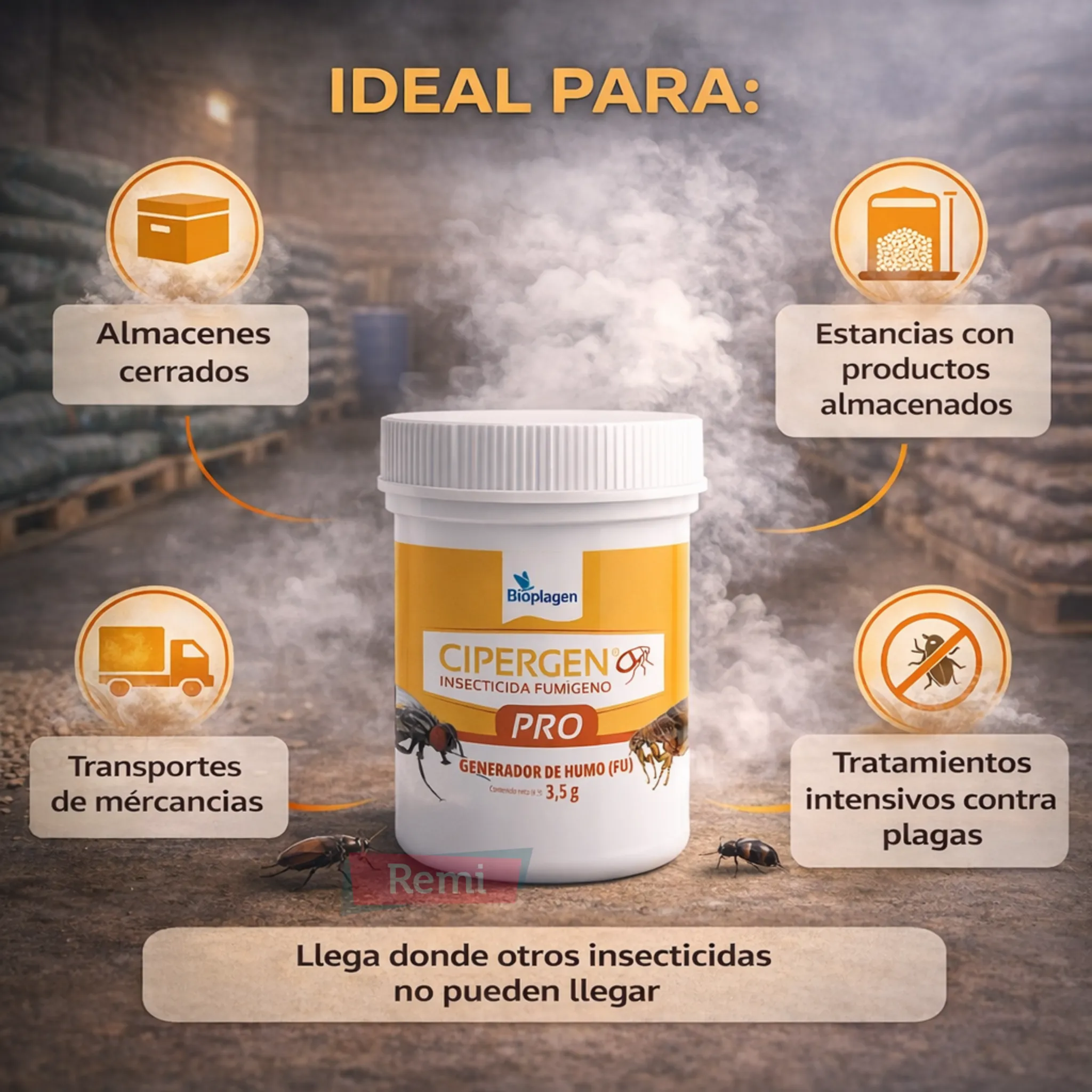 Insecticida fumígeno con permetrina - CIPERGEN PRO 3,5 g - Image 4