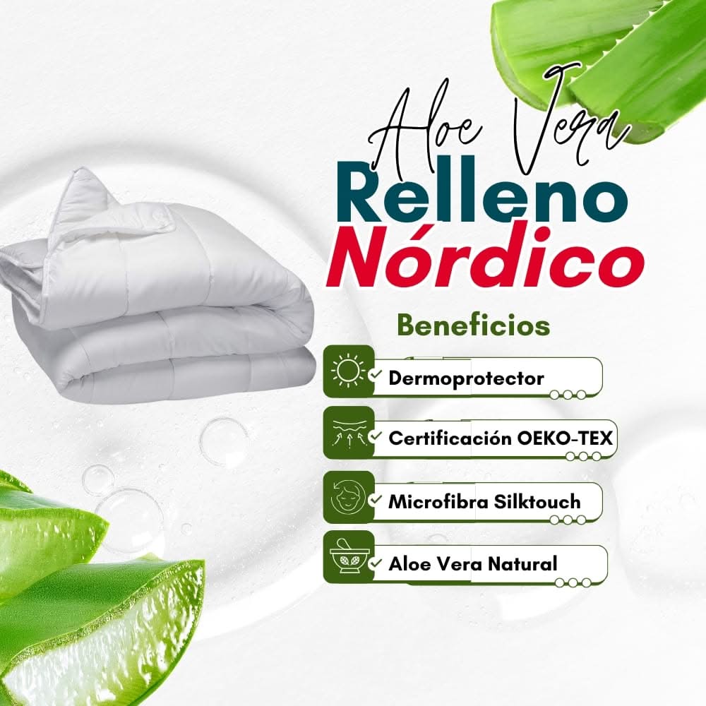 Edredón Relleno Nórdico de Fibra Aloe Vera - Image 3