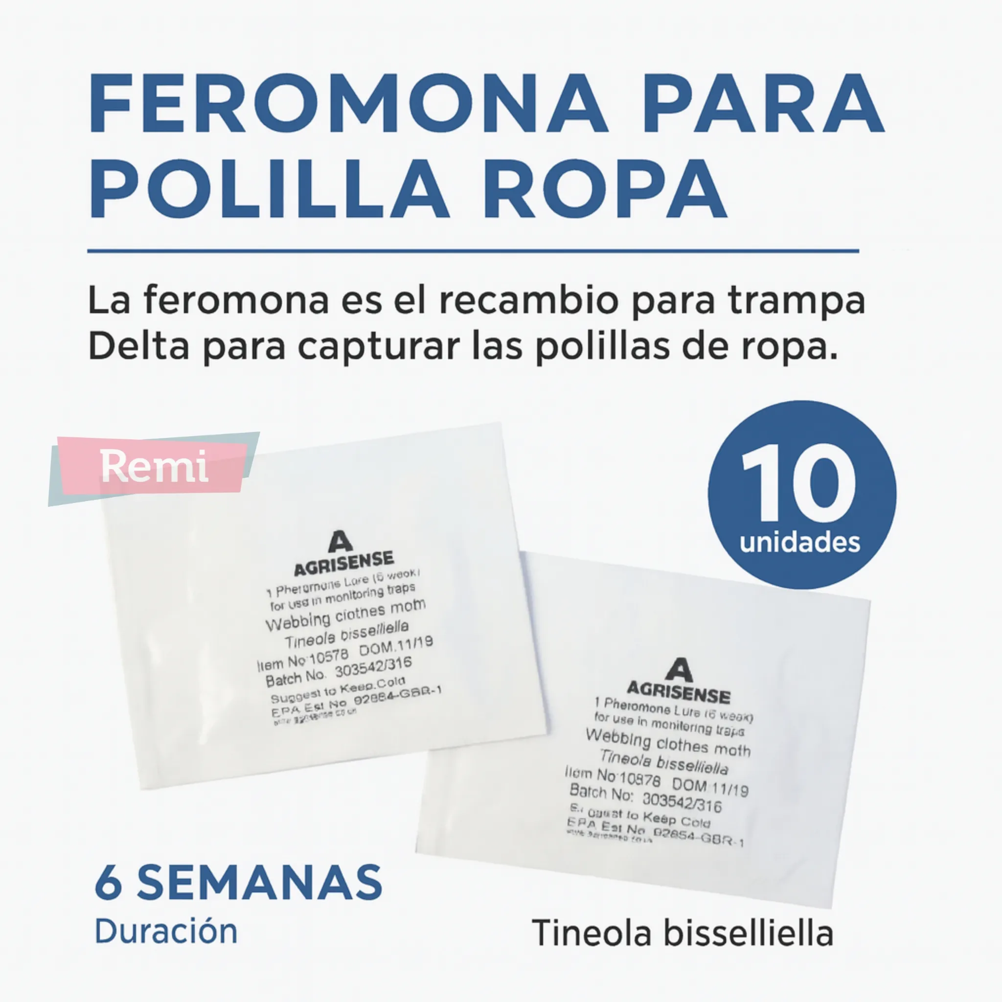 Feromona para Polilla Ropa 10 Unidades - KG - Image 3