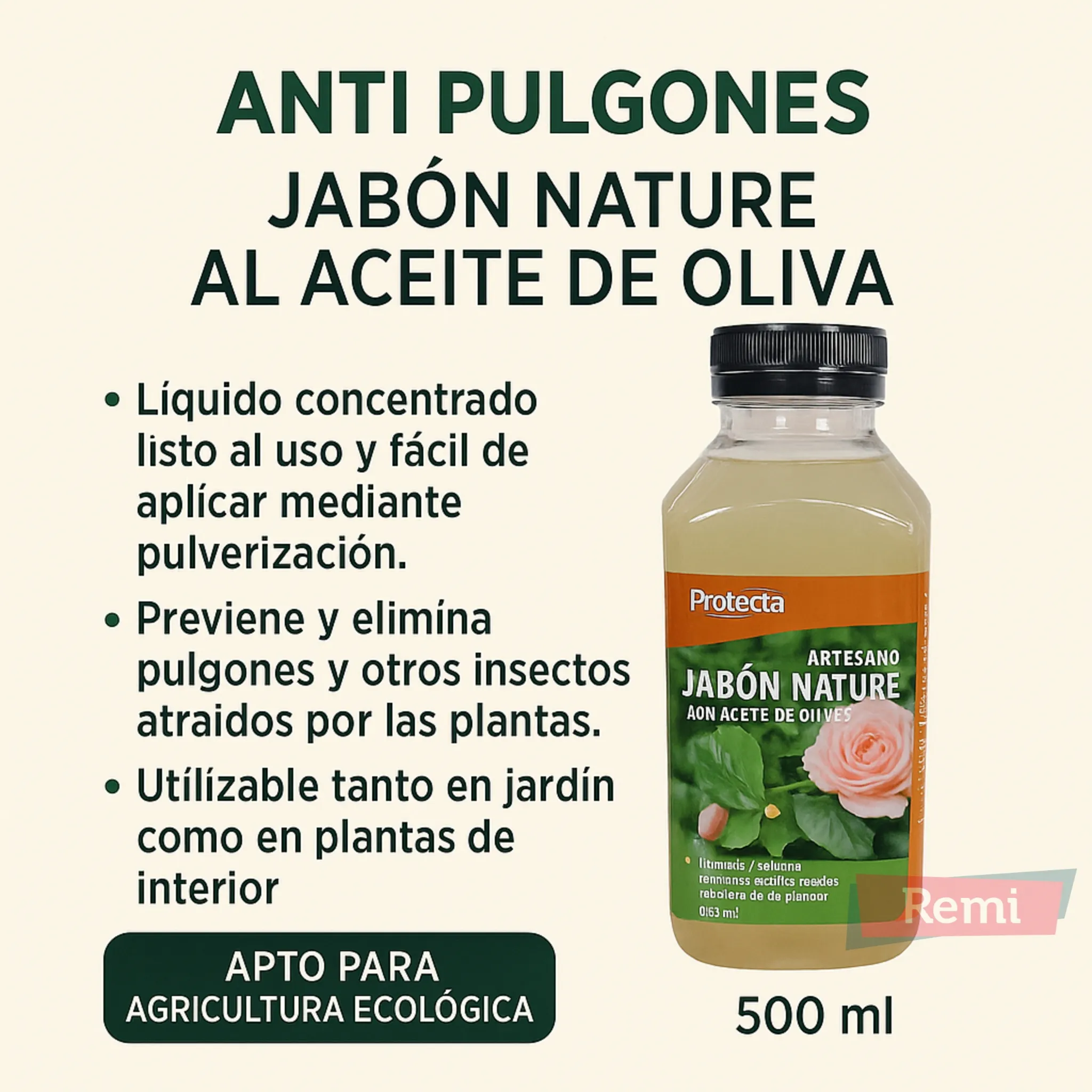 Anti Pulgones Aceite de Oliva concentrado - Jabón Nature - Image 4