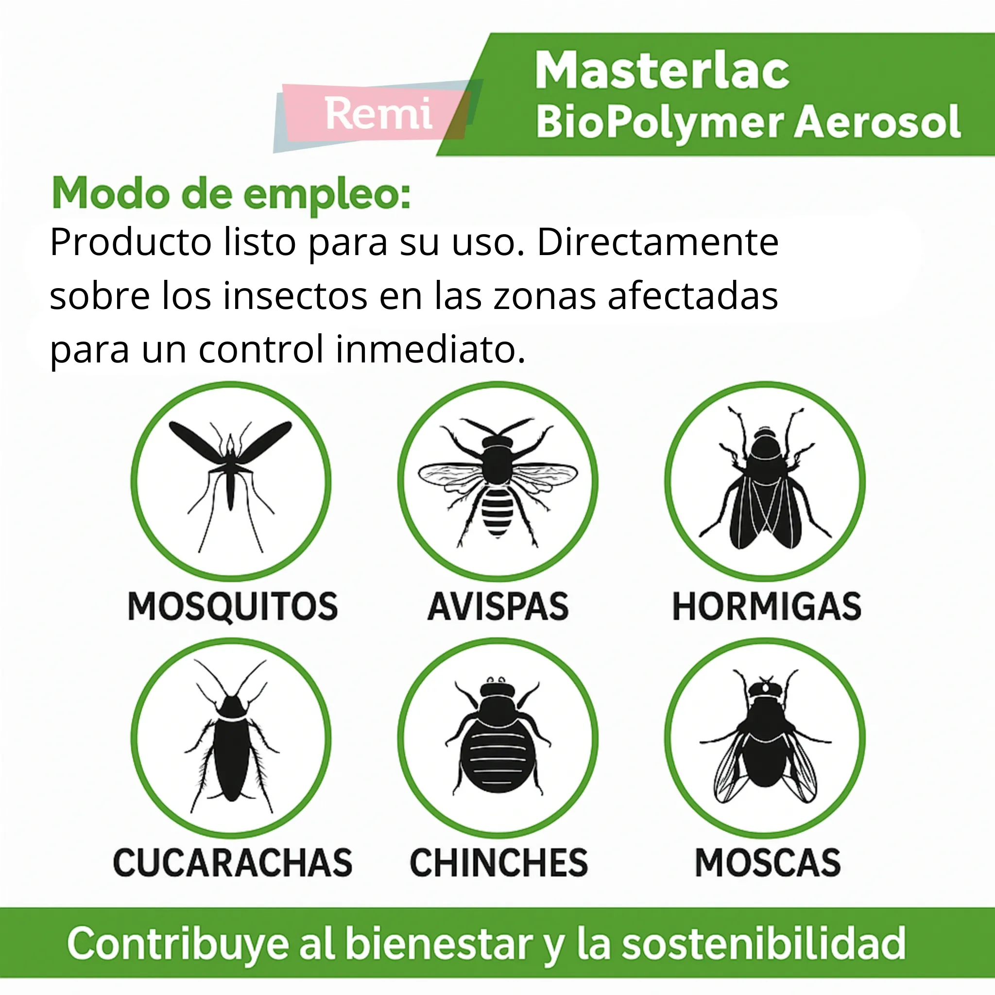 Masterlac BioPolymer Aerosol sin insecticida 400 ml - Quimunsa - Image 5