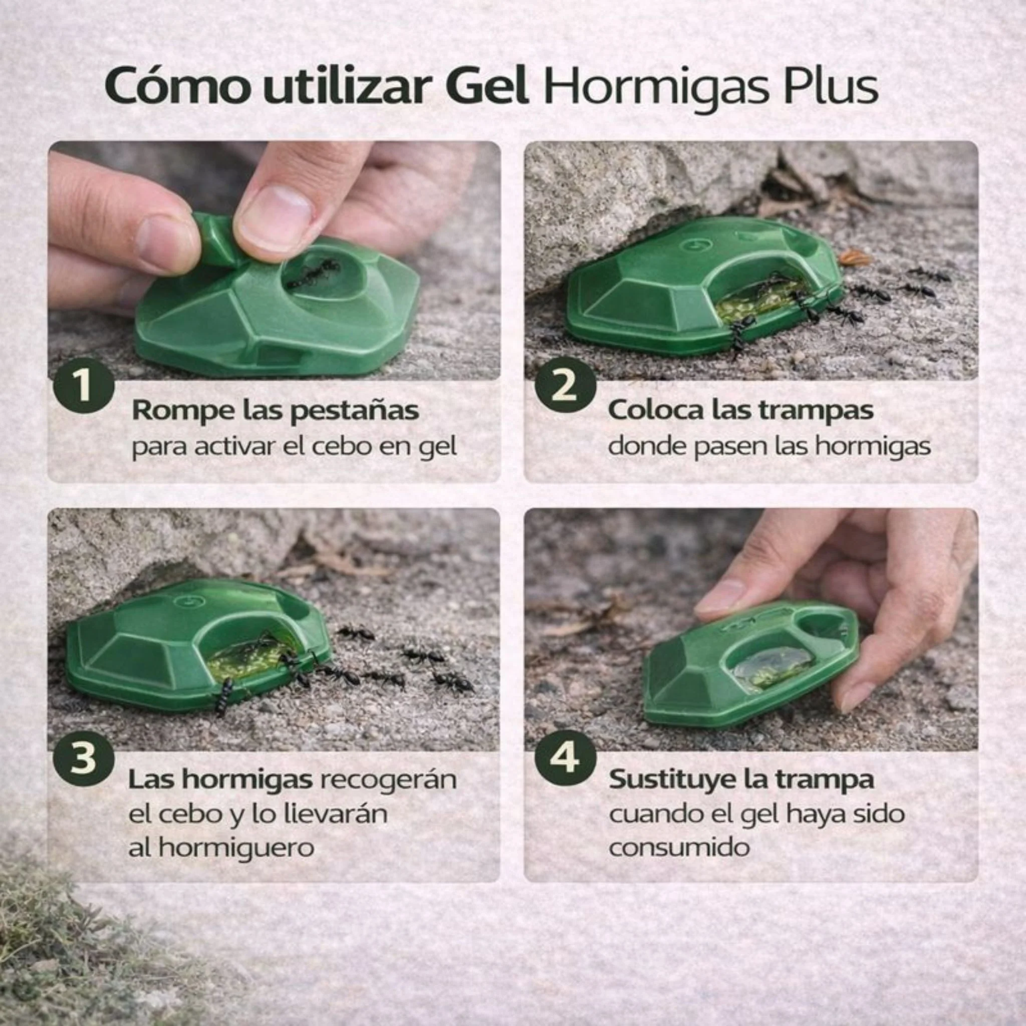 Pack 4 Trampas RMI Gel Hormigas Plus - Remi Hogar - Image 3