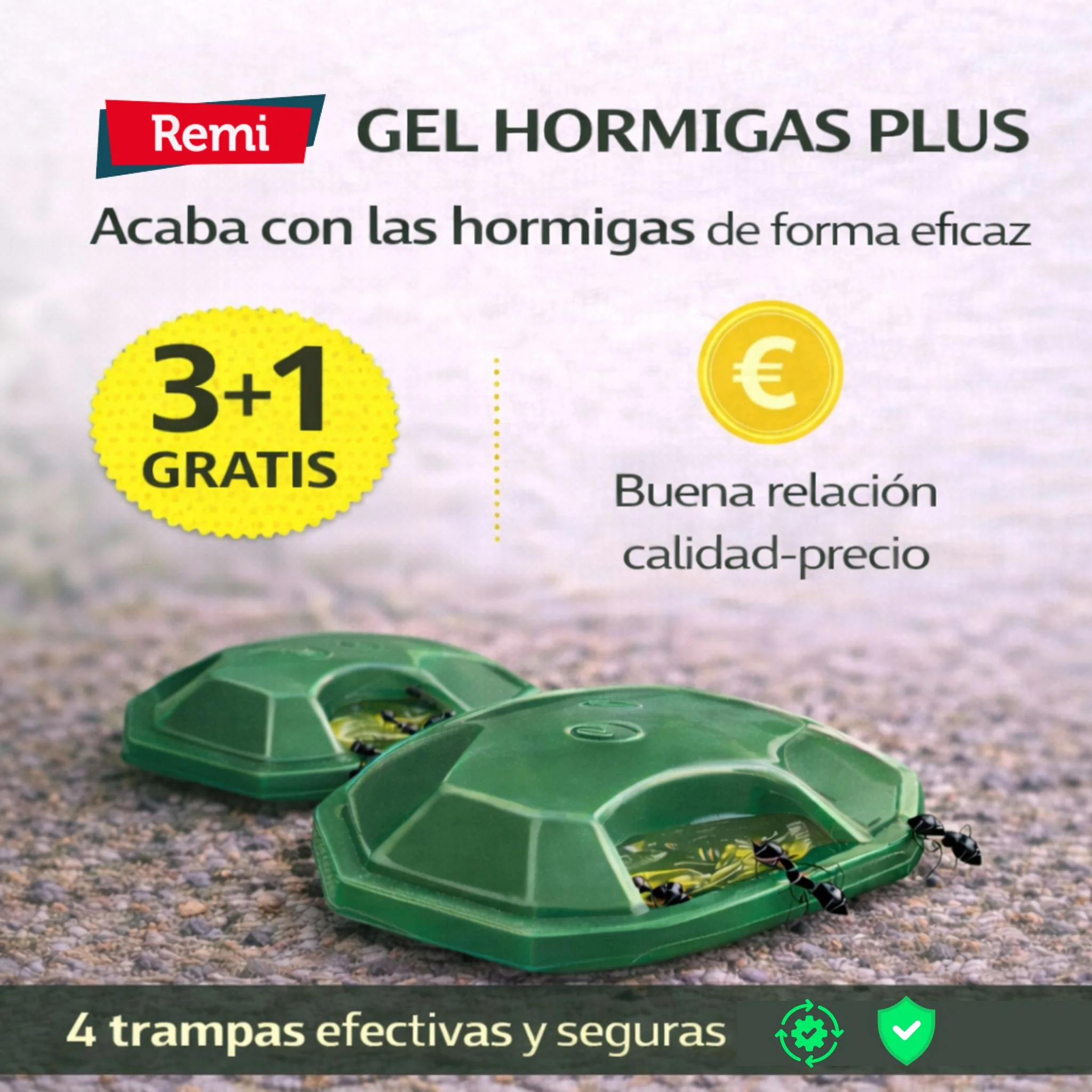 Pack 4 Trampas RMI Gel Hormigas Plus - Remi Hogar - Image 8
