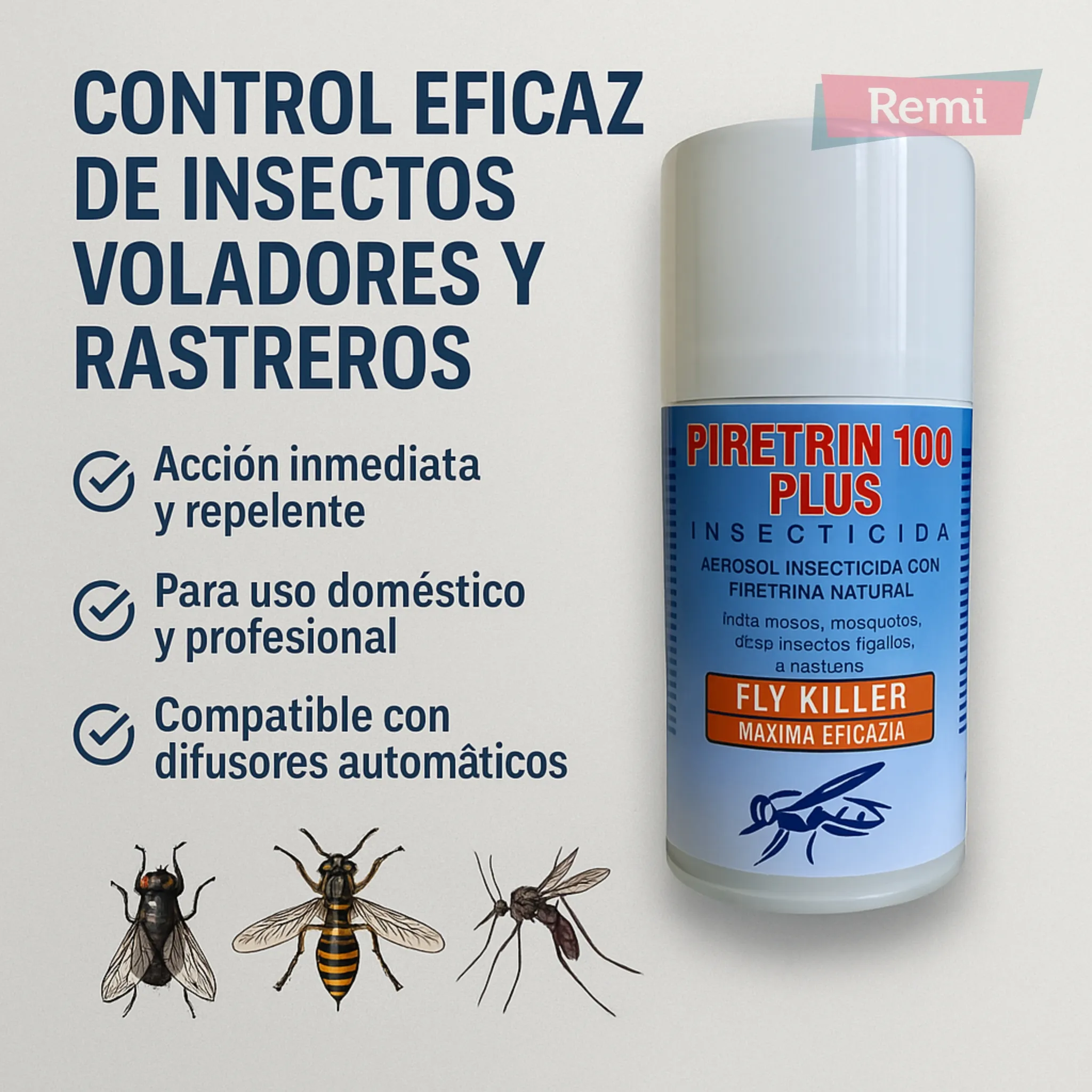 Piretrin 100 Plus Insecticida Moscas y Mosquitos | Automático - Image 5