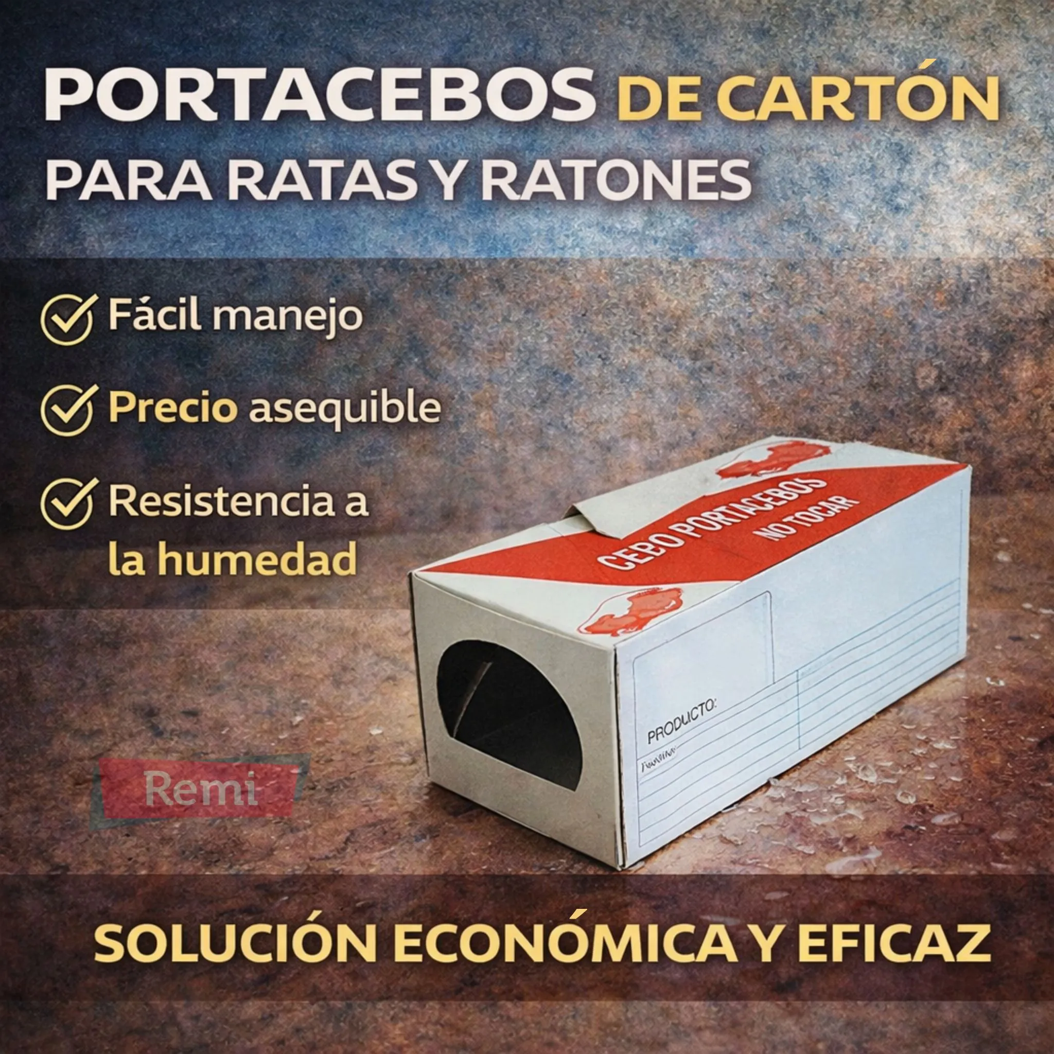 Portacebos de cartón para ratas y ratones - Remi Hogar - Image 4