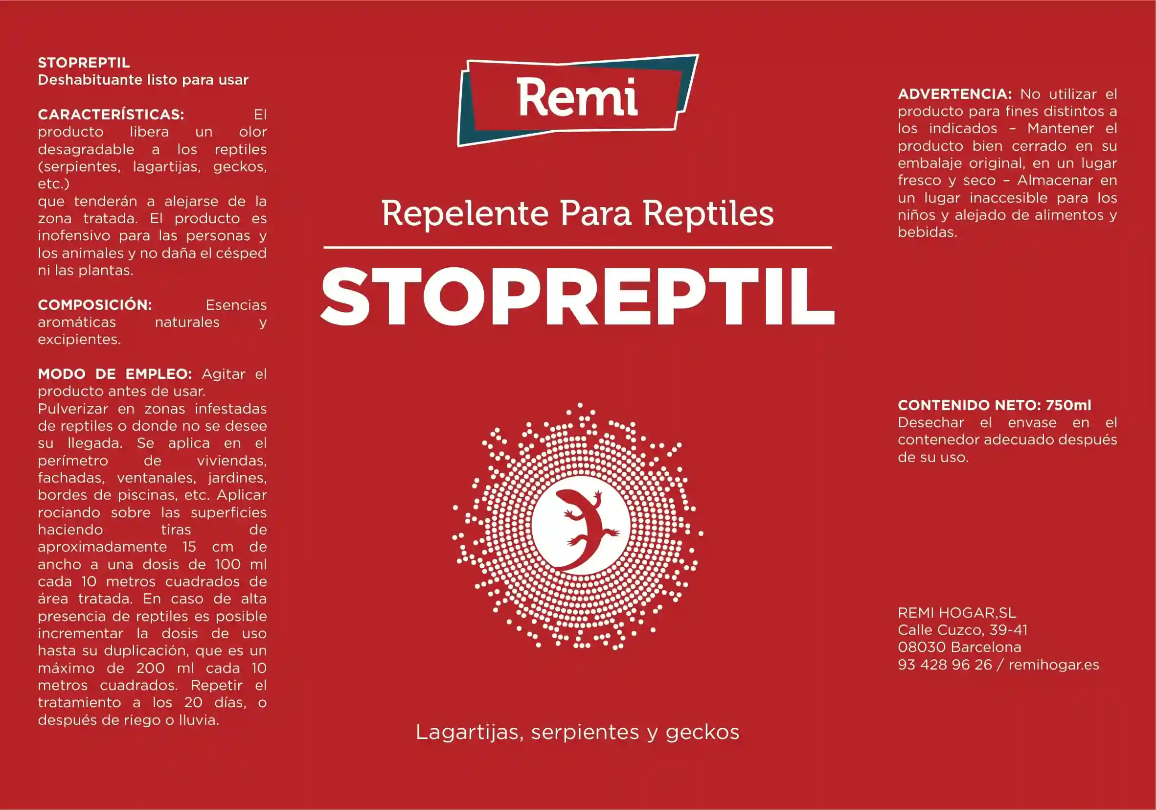 Stopreptil - Spray repelente natural de serpientes, lagartijas y salamanquesas 750 ml - Image 9