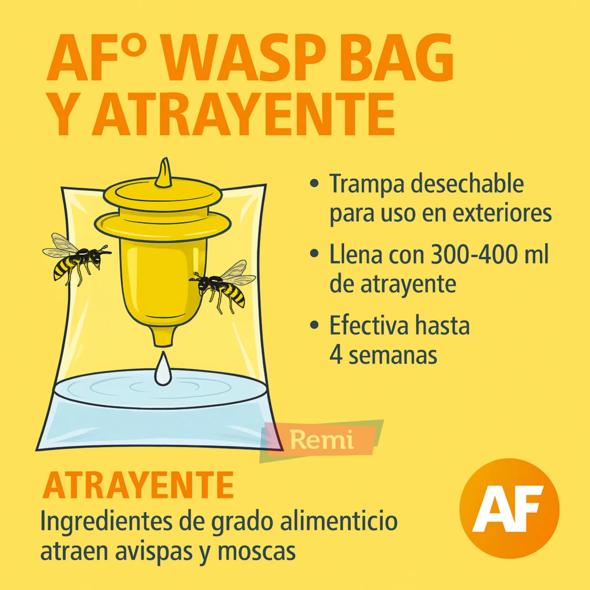 Trampa desechable para avispas con atrayente - Agrisense - Image 5