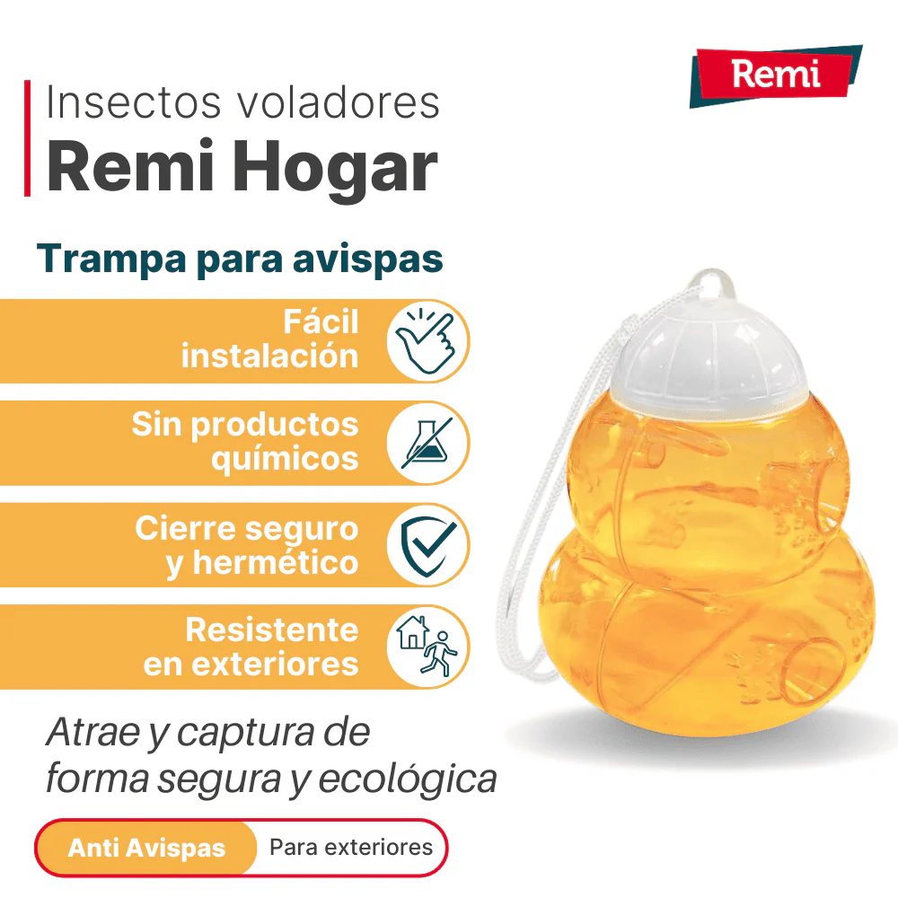 Trampa Ecologica Insectos Voladores avispas, avispones, moscas - Remi Hogar - Image 4